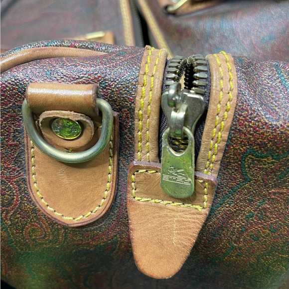 Etro Milano Brown Paisley duffle Travel Bag - Picture 15 of 16